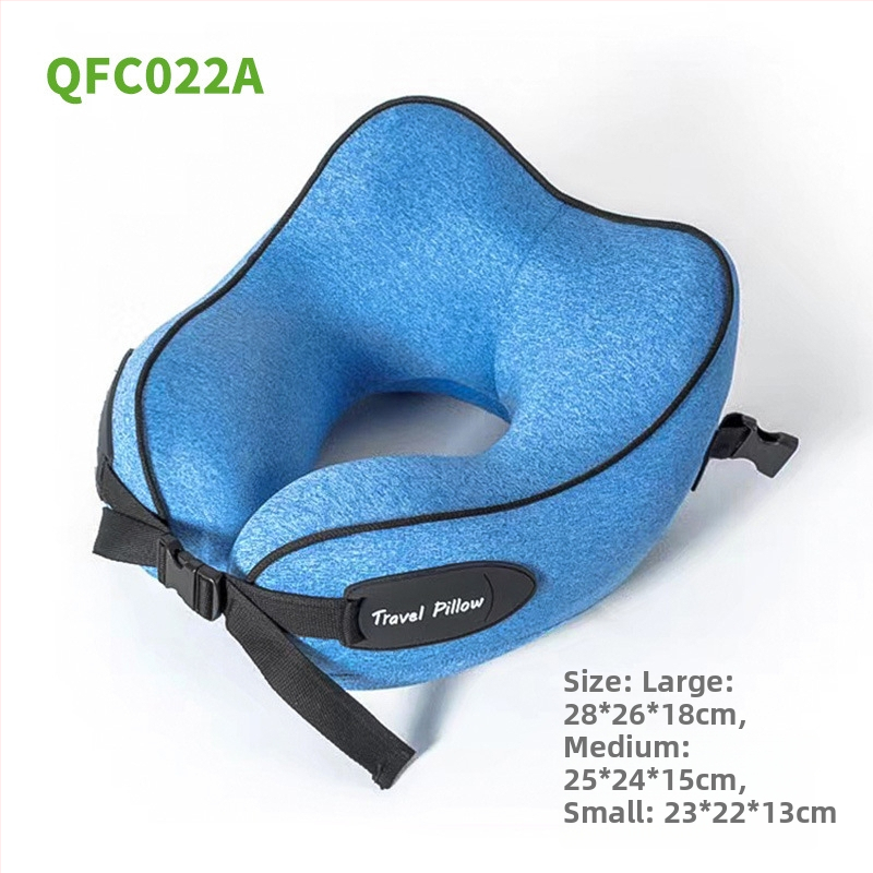 У-образена възглавничка за шия за възрастни, пълнеж от паметна пяна, ядро от чист памук, сертифицирана по EU ROHS