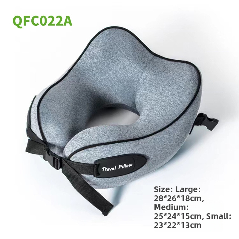 У-образена възглавничка за шия за възрастни, пълнеж от паметна пяна, ядро от чист памук, сертифицирана по EU ROHS