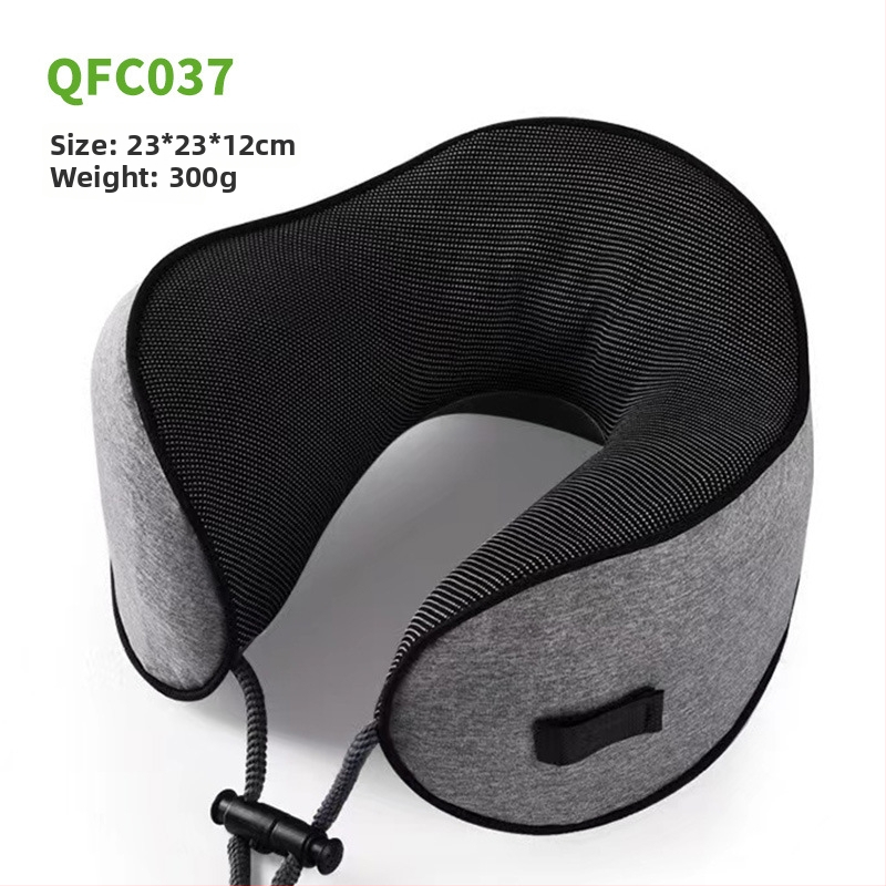 У-образена възглавничка за шия за възрастни, пълнеж от паметна пяна, ядро от чист памук, сертифицирана по EU ROHS