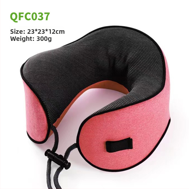 У-образена възглавничка за шия за възрастни, пълнеж от паметна пяна, ядро от чист памук, сертифицирана по EU ROHS