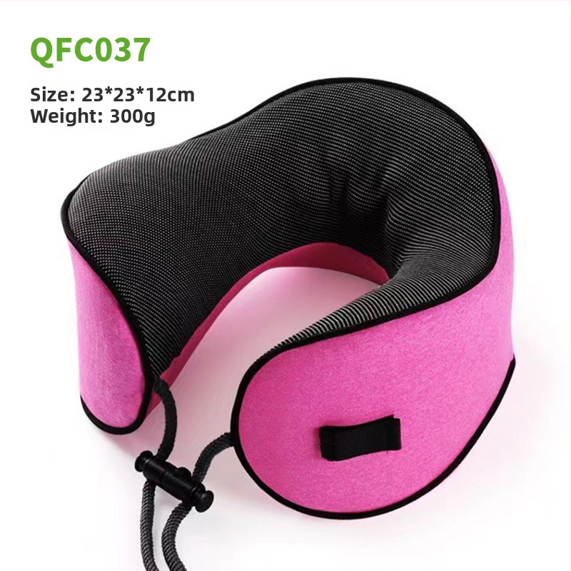 У-образена възглавничка за шия за възрастни, пълнеж от паметна пяна, ядро от чист памук, сертифицирана по EU ROHS