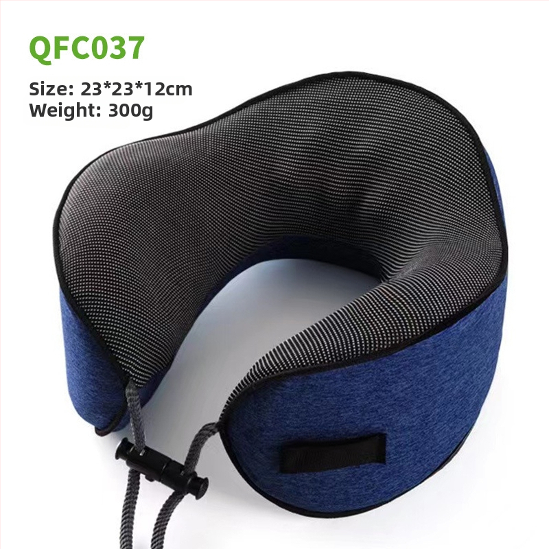 У-образена възглавничка за шия за възрастни, пълнеж от паметна пяна, ядро от чист памук, сертифицирана по EU ROHS