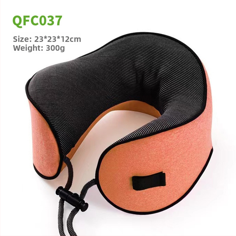 У-образена възглавничка за шия за възрастни, пълнеж от паметна пяна, ядро от чист памук, сертифицирана по EU ROHS