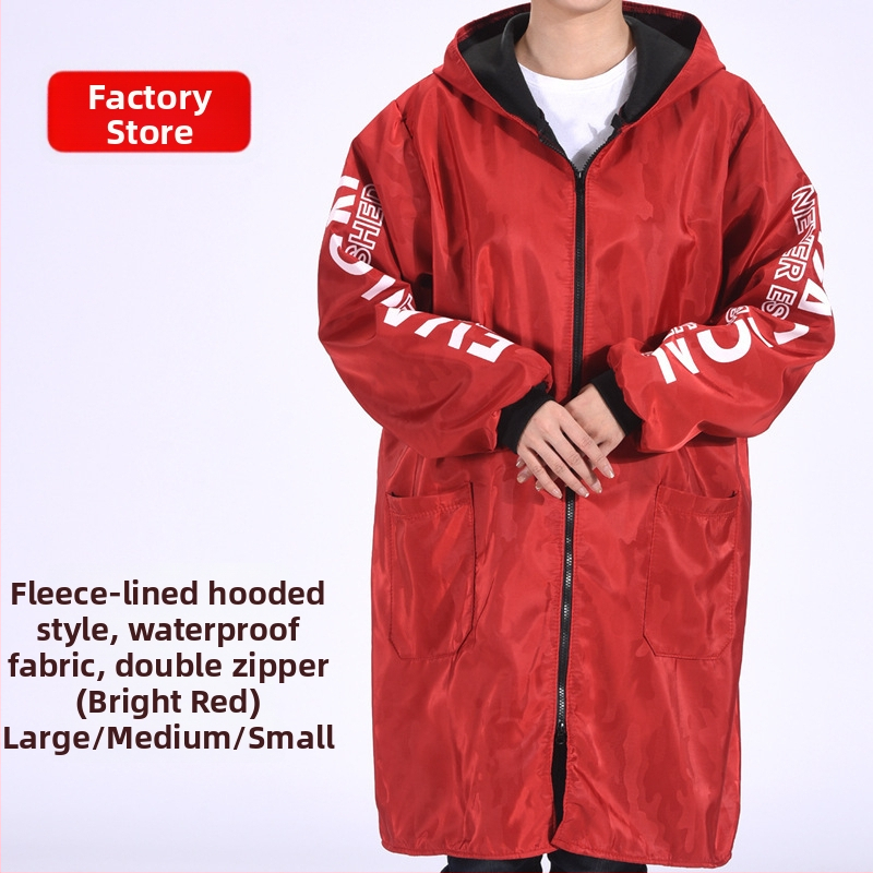 Ανδρικό μπουφάν εργασίας με φλις επένδυση, αδιάβροχο, προστασία από σκόνη, με κουκούλα, βαμβακο-πολυεστερικό ύφασμα.