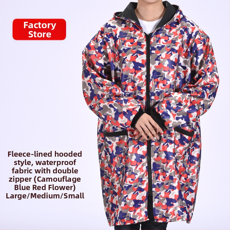 Ανδρικό μπουφάν εργασίας με φλις επένδυση, αδιάβροχο, προστασία από σκόνη, με κουκούλα, βαμβακο-πολυεστερικό ύφασμα.