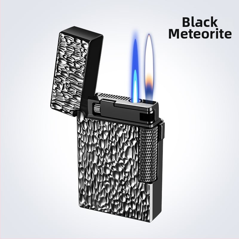 Μεταλλικός αναπτήρας AW758 Langsheng με διπλό φλόγιστρο, ανθεκτικός στον άνεμο, δυνατότητα εκτύπωσης λογότυπου