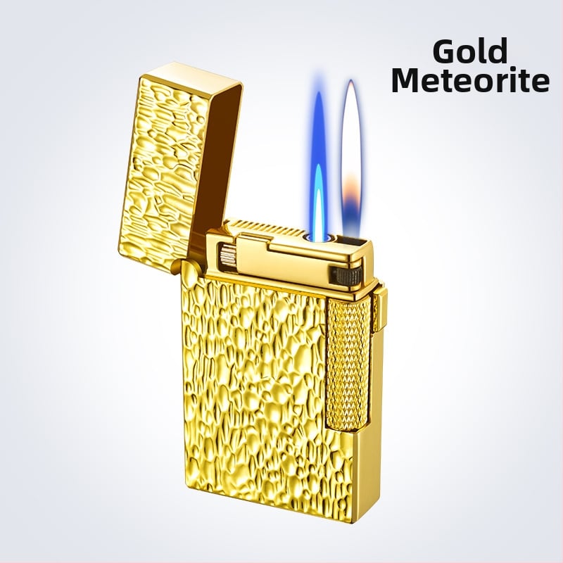 Μεταλλικός αναπτήρας AW758 Langsheng με διπλό φλόγιστρο, ανθεκτικός στον άνεμο, δυνατότητα εκτύπωσης λογότυπου