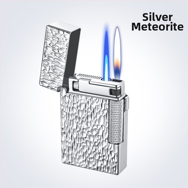 Μεταλλικός αναπτήρας AW758 Langsheng με διπλό φλόγιστρο, ανθεκτικός στον άνεμο, δυνατότητα εκτύπωσης λογότυπου