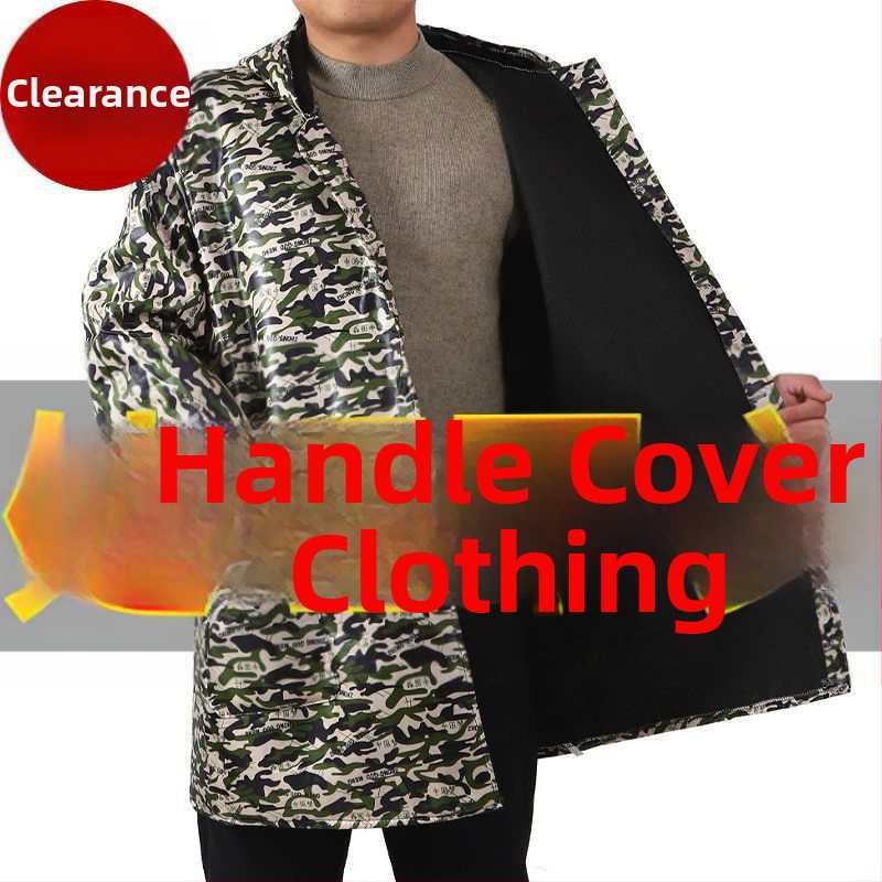 Zimný maskovací pracovný overal s fleecovou podšívkou, nepremokavý a olejodolný pre dospelých.