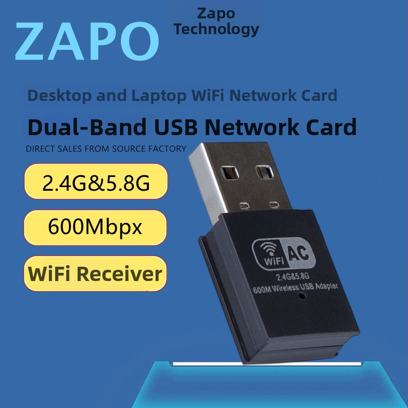 ZAPO W50L-5DB adaptor USB Wi‑Fi, RTL8812AU, 1200Mbps, dual-band 2.4/5GHz, suportă IEEE 802.11ac/a/b/g/n