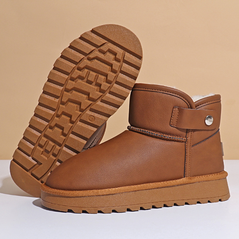 Uniszex téli pamutcipő integrált szőrszálas béléssel, plüss bélés, vastag gumitalp