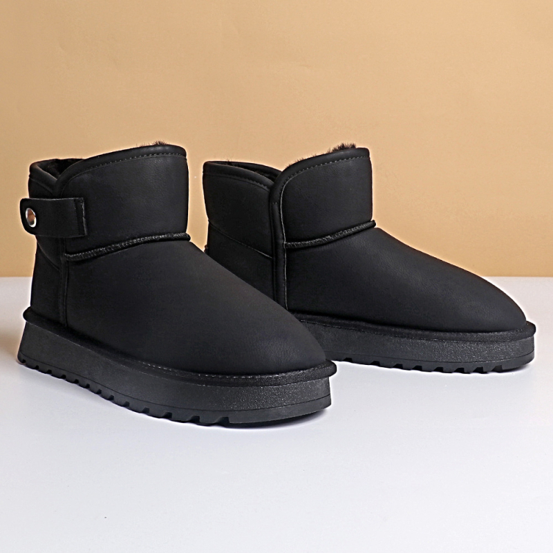 Uniszex téli pamutcipő integrált szőrszálas béléssel, plüss bélés, vastag gumitalp