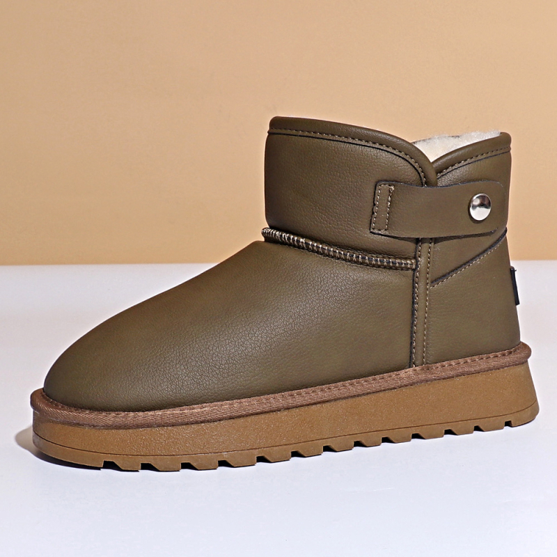 Uniszex téli pamutcipő integrált szőrszálas béléssel, plüss bélés, vastag gumitalp