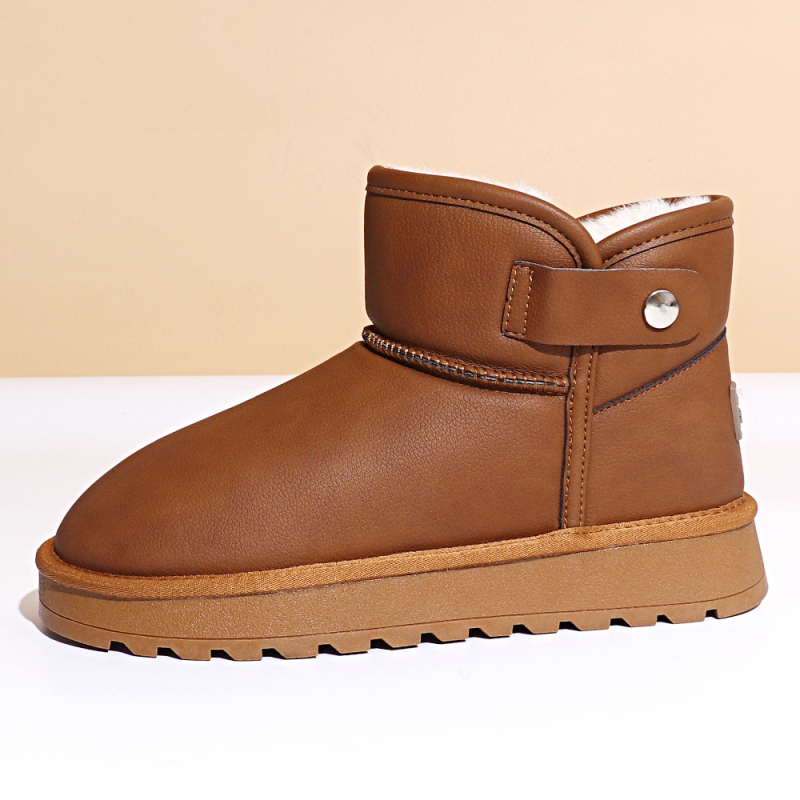 Uniszex téli pamutcipő integrált szőrszálas béléssel, plüss bélés, vastag gumitalp