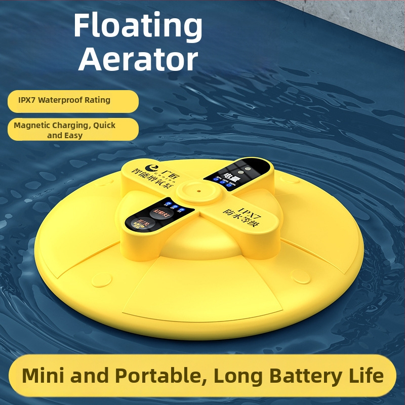 Guangjiang hordozható úszó oxigénpumpa horgászathoz, DC-s tápegység, 32 dB zaj, 255 g tömeg