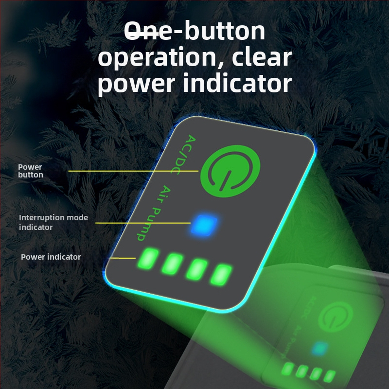 Akváriumi oxigénpumpa, csendes üzemmód, AC/DC működés, USB töltés, hordozható kültéri horgászathoz (2 kg)