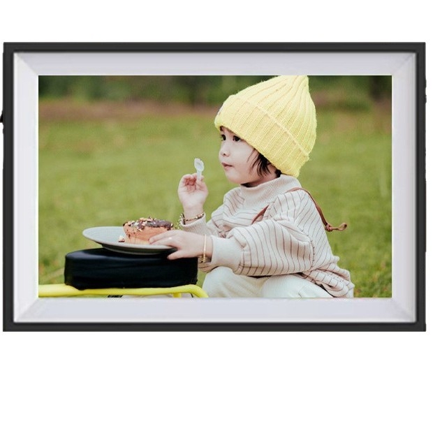 Intelligens digitális fotókeret érintőképernyővel, Wi‑Fi felhőalapú átvitel, Frameo támogatás, TF-kártya támogatás, 1280x800, 32GB