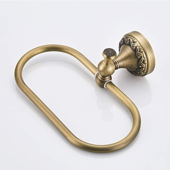 Törölközőgyűrű, réz anyagból, bronz utánzat felülettel, teherbírás 3 kg, világos luxus stílus