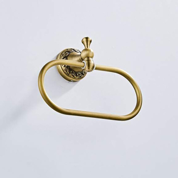 Törölközőgyűrű, réz anyagból, bronz utánzat felülettel, teherbírás 3 kg, világos luxus stílus