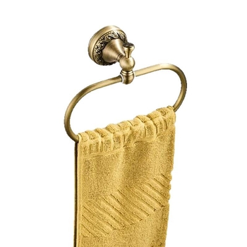 Törölközőgyűrű, réz anyagból, bronz utánzat felülettel, teherbírás 3 kg, világos luxus stílus