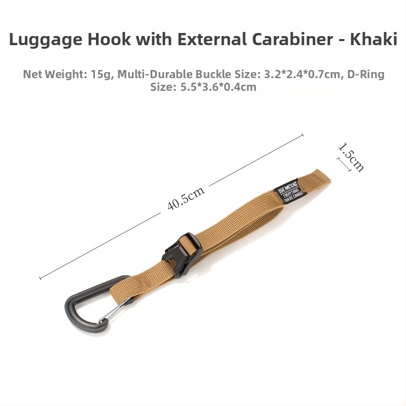 Ise Mount Kopča za prtljagu s remenom i vanjskim kopčom – Otporna na habanje, Prijenosno, Čvrsta traka