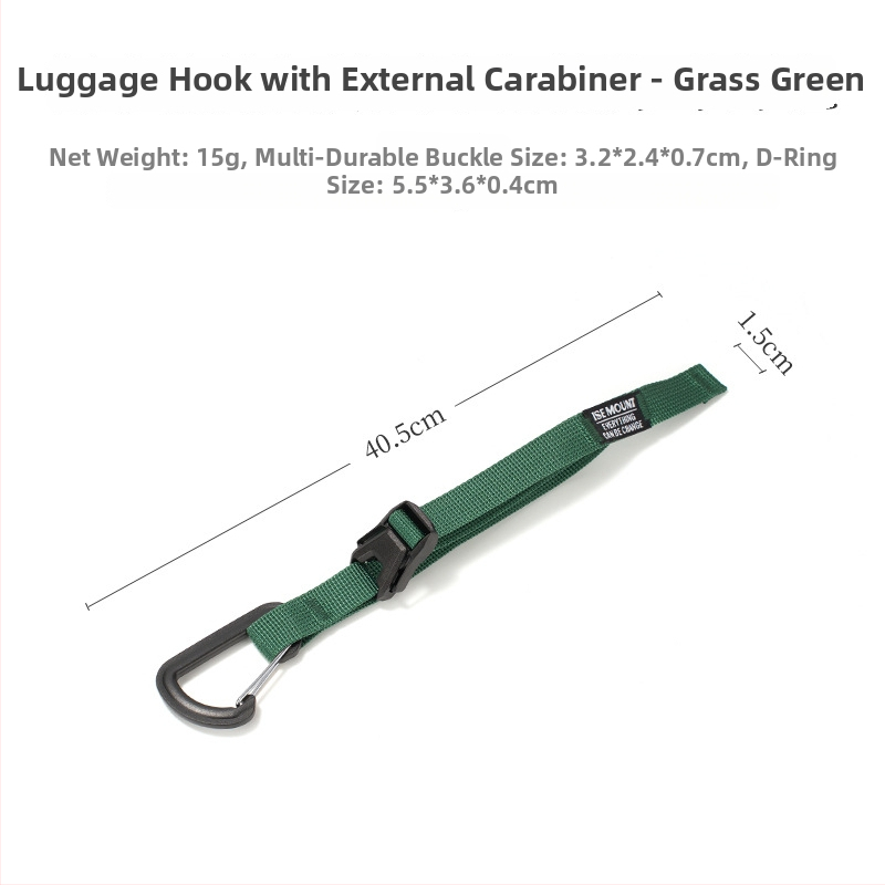 Ise Mount Kopča za prtljagu s remenom i vanjskim kopčom – Otporna na habanje, Prijenosno, Čvrsta traka