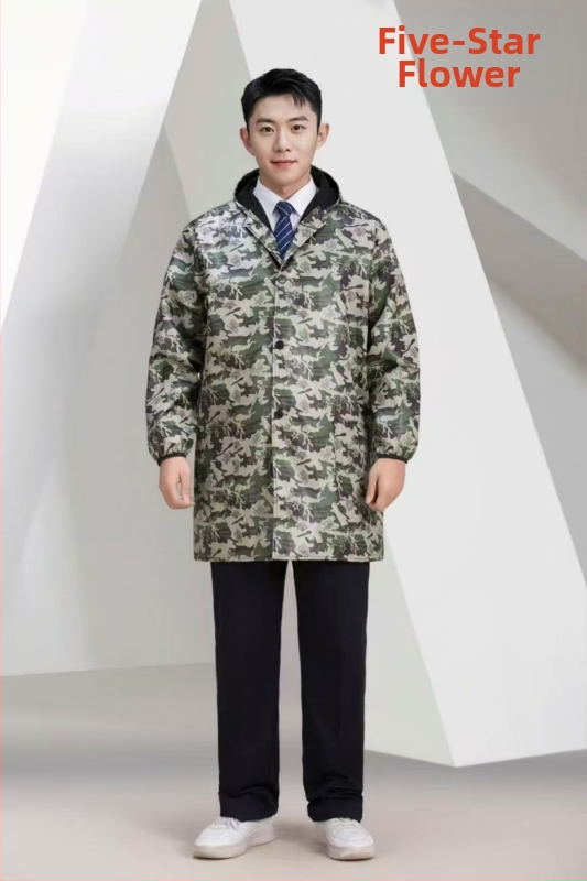 Zimná maskovaná pracovná bunda s fleecovou podšívkou, dlhé rukávy, pre továreň a sklad