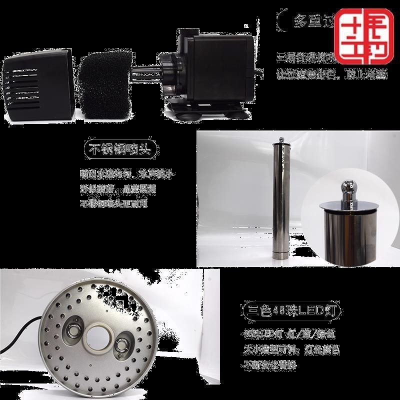 HQ-3248MF/4048MF/5048MF τοπικό σιντριβάνι με μορφή μανιταριού, αντλία αερισμού, LED φως и ατμοποίηση