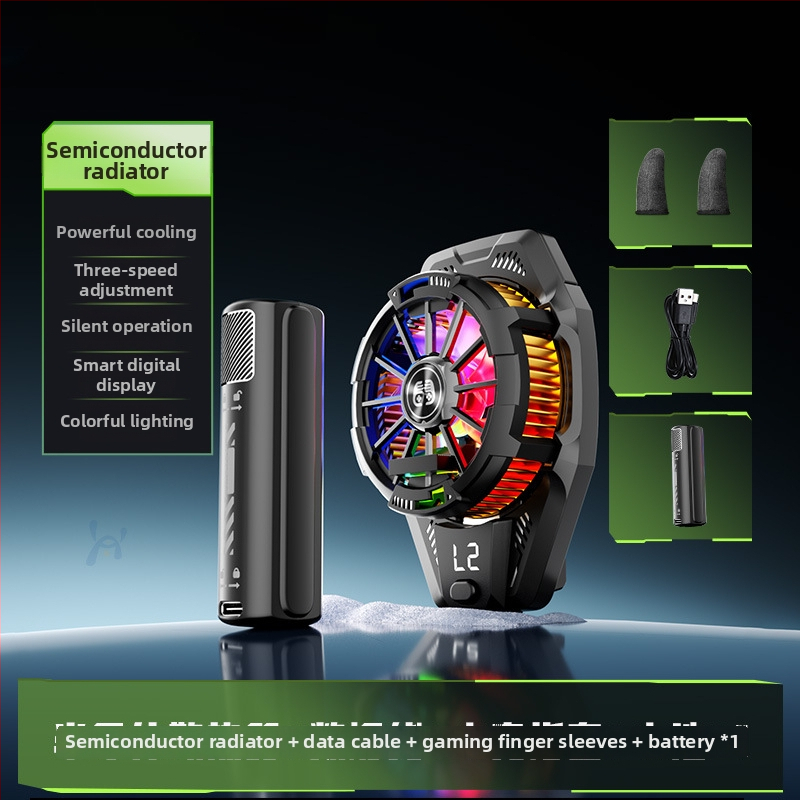 Bezdrôtový chladič pre mobilný telefón BINBO/HOOYS SRQ-X25, 3W, ABS, polovodičové chladenie, tri rýchlosti