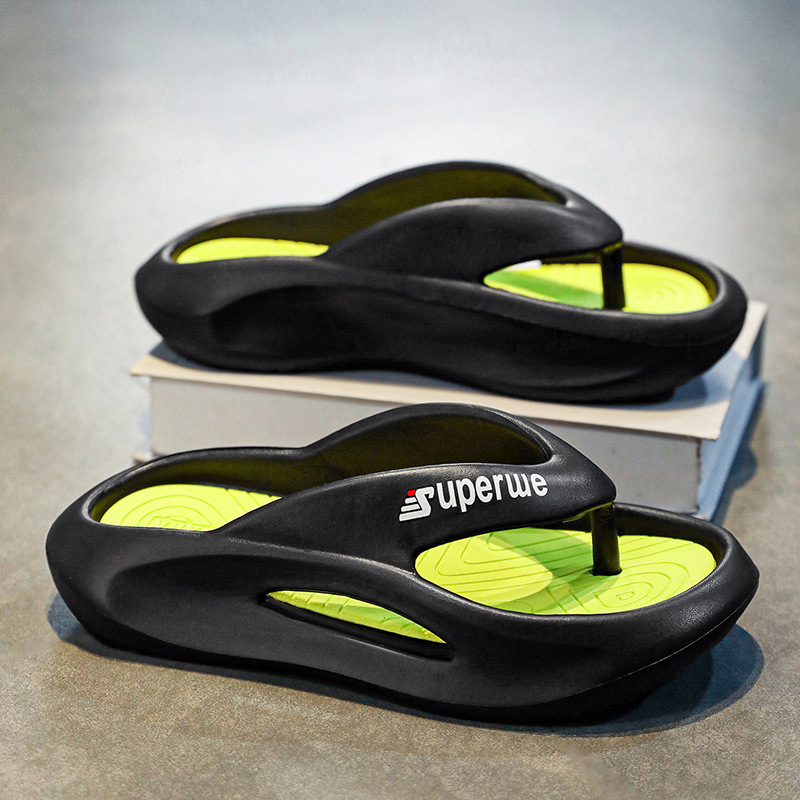 Flip-flops EVA pentru bărbați, talpă groasă anti-derapare, stil tineresc, vară 2025