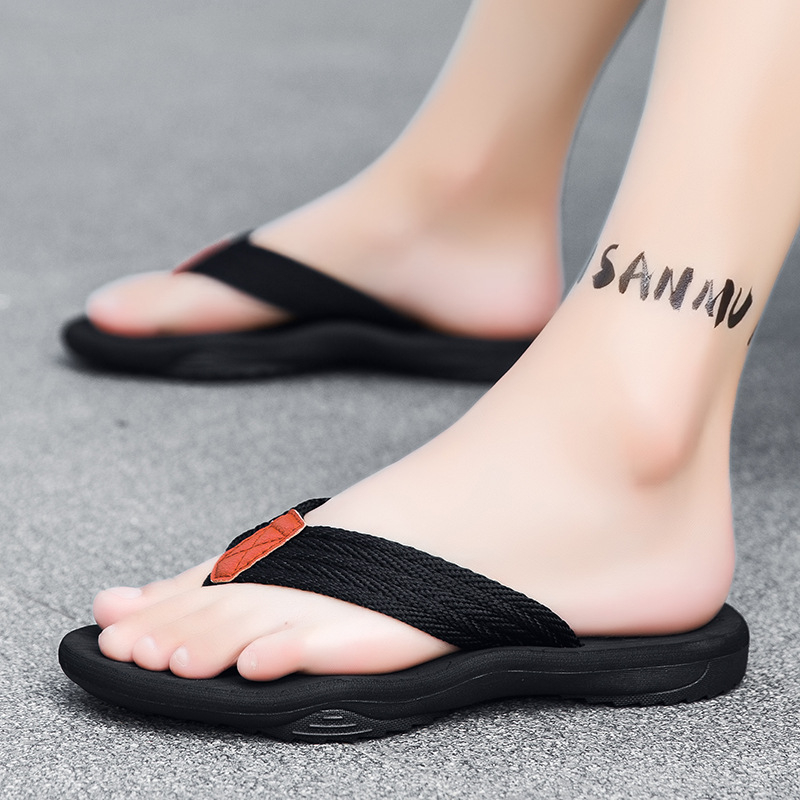 Muške platnene japanke s PU potplatom, otvoreni prst, Slip-On, ljetni model 2025