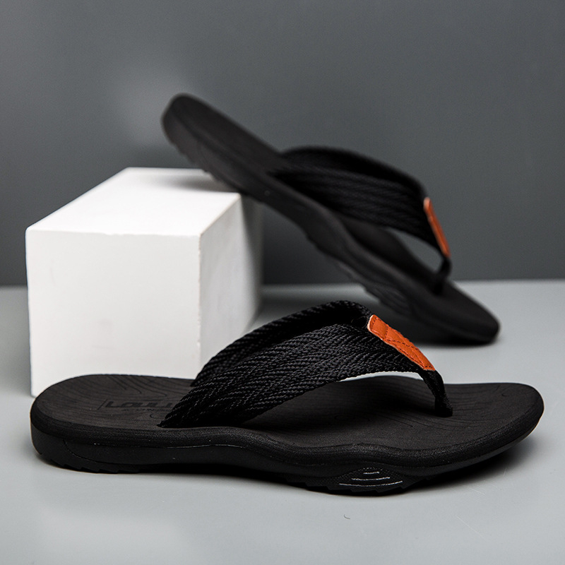 Muške platnene japanke s PU potplatom, otvoreni prst, Slip-On, ljetni model 2025