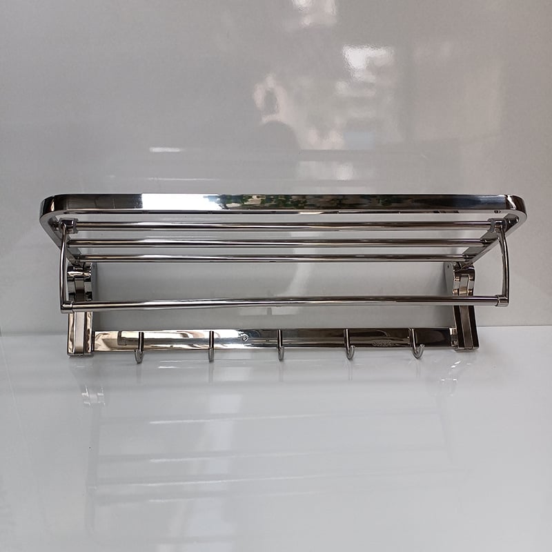 Raft pentru prosoape din oțel inoxidabil 304, finisaj periat, încărcare 5 kg, 1 nivel, stil modern minimalist