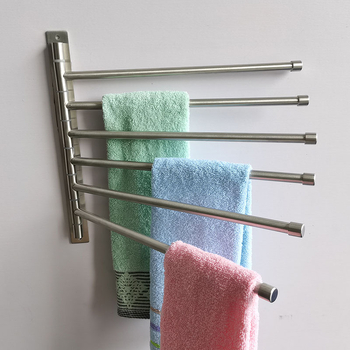 Bară pentru prosoape din oțel inoxidabil, finisaj șlefuit, pliabilă și rotativă, sarcină 10