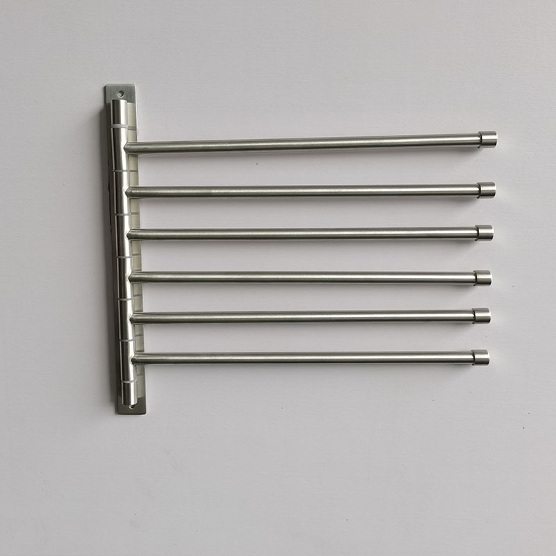 Bară pentru prosoape din oțel inoxidabil, finisaj șlefuit, pliabilă și rotativă, sarcină 10