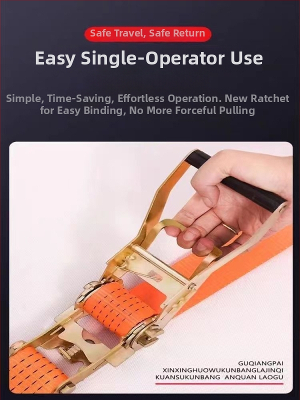 Kamion rakomány heveder ratchet feszítő és automata csattal — Nehéz terhelés; Márka: Other; Alkalmazás: Other