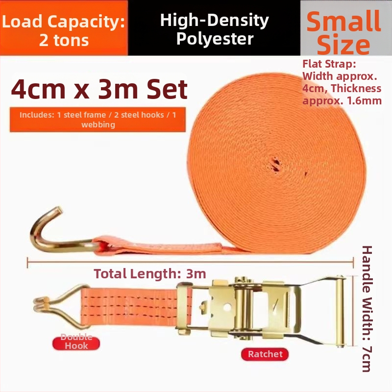 Kamion rakomány heveder ratchet feszítő és automata csattal — Nehéz terhelés; Márka: Other; Alkalmazás: Other