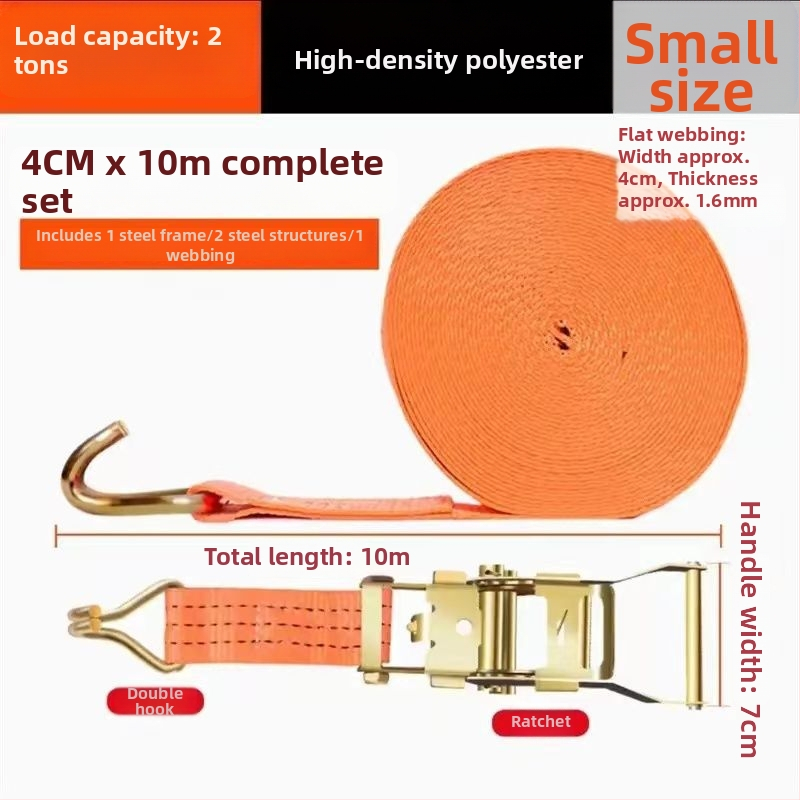 Kamion rakomány heveder ratchet feszítő és automata csattal — Nehéz terhelés; Márka: Other; Alkalmazás: Other