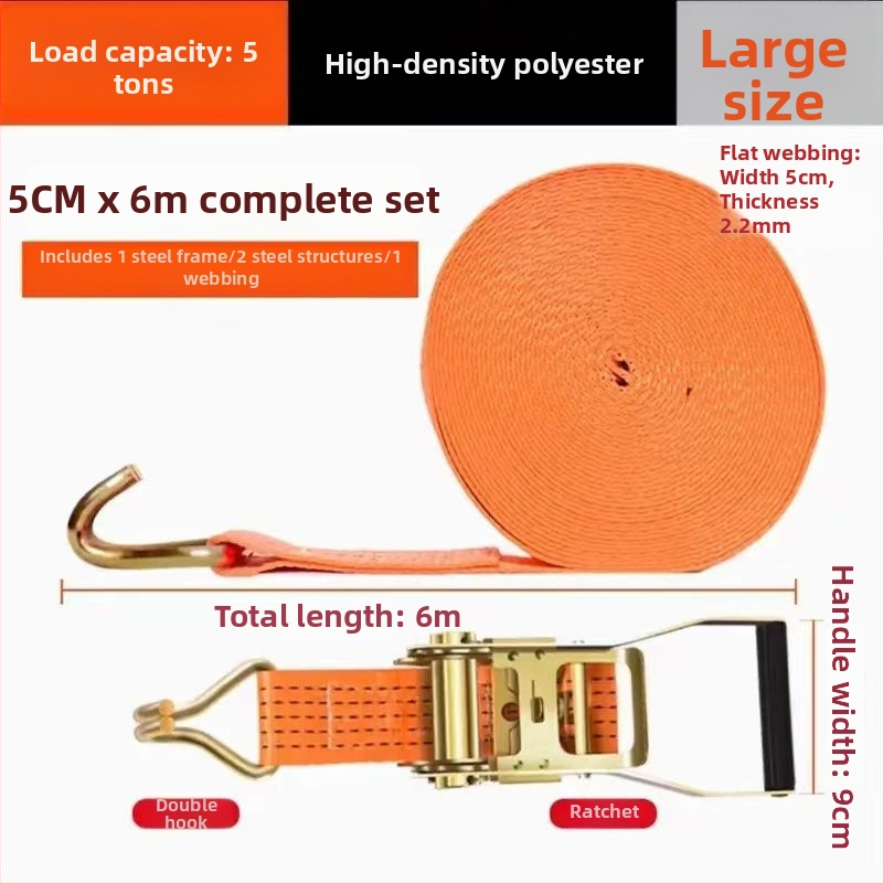Kamion rakomány heveder ratchet feszítő és automata csattal — Nehéz terhelés; Márka: Other; Alkalmazás: Other
