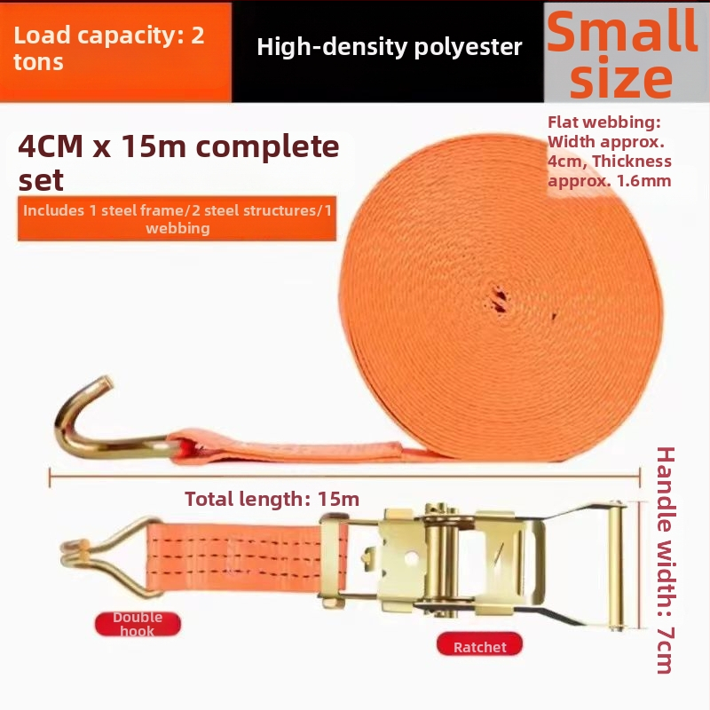Kamion rakomány heveder ratchet feszítő és automata csattal — Nehéz terhelés; Márka: Other; Alkalmazás: Other