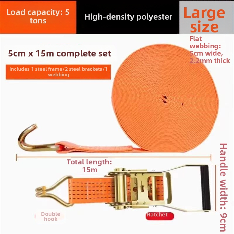 Kamion rakomány heveder ratchet feszítő és automata csattal — Nehéz terhelés; Márka: Other; Alkalmazás: Other