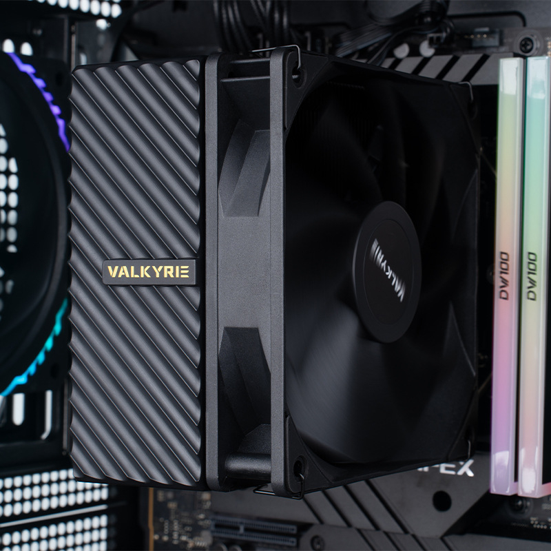 Cooler pentru CPU Aq125, cu construcție din cupru-aluminiu, 4 țevi de căldură, compatibil cu Intel LGA115x/1200/1700 și AMD AM4/AM5