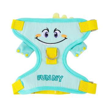 Ham pentru câine, poliester, respirabil, imprimeu cu funda, design în formă de I, reglabil