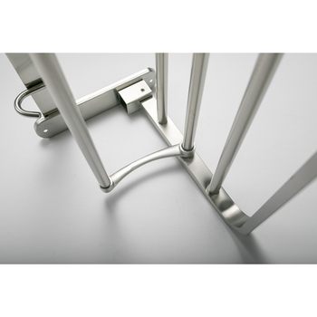 Raft de prosoape din oțel inoxidabil, două etaje, pliabil, montaj pe perete cu șuruburi, sarcină de 20 kg