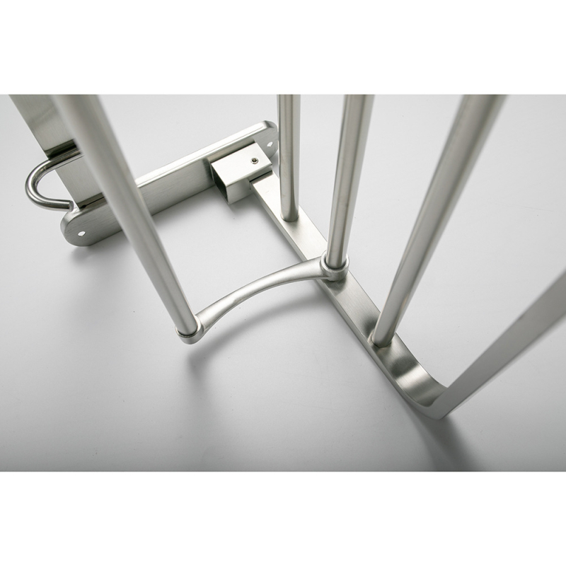 Raft de prosoape din oțel inoxidabil, două etaje, pliabil, montaj pe perete cu șuruburi, sarcină de 20 kg