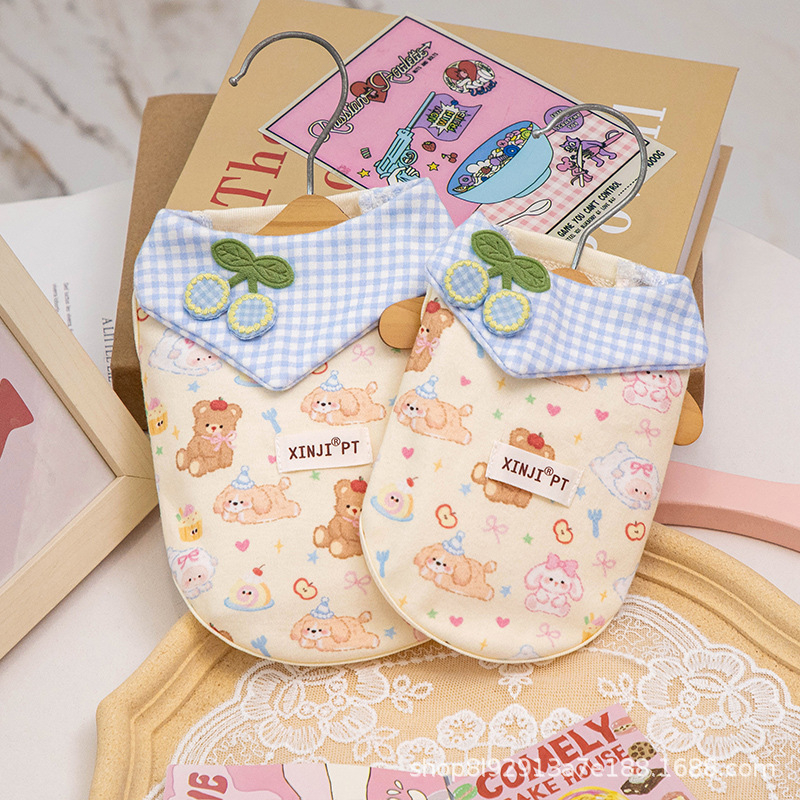 Vestă de câine din bumbac pentru rase mici (Maltese și Yorkie) – Primăvară-Toamnă, stil casual, Xinji (Bumbac; Primăvară-Toamnă; Casual; Xinji)