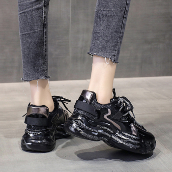 Pantofi dama cu talpă groasă, iarnă și toamnă, talpă EVA, vârf rotund