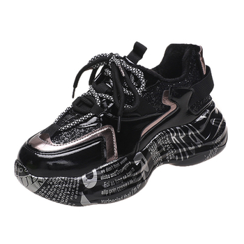 Pantofi dama cu talpă groasă, iarnă și toamnă, talpă EVA, vârf rotund