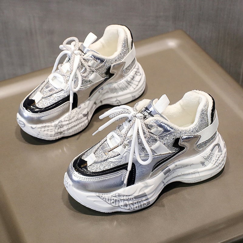 Pantofi dama cu talpă groasă, iarnă și toamnă, talpă EVA, vârf rotund