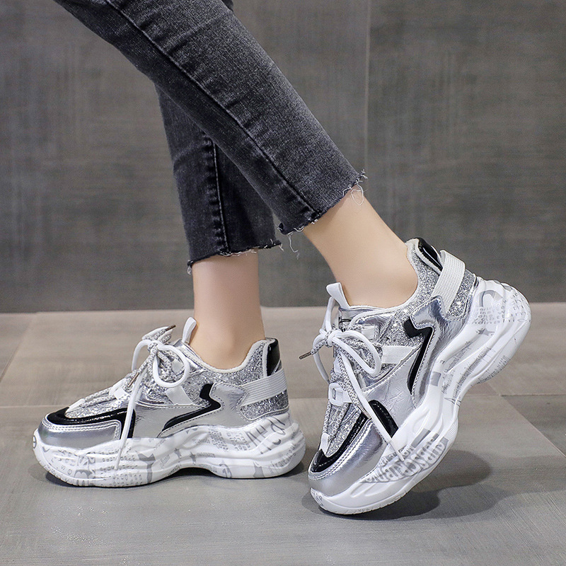 Pantofi dama cu talpă groasă, iarnă și toamnă, talpă EVA, vârf rotund